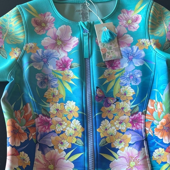 Johnny Was Neoprene Floral One-Piece Swimsuit, Women’s Small - Picture 4 of 16